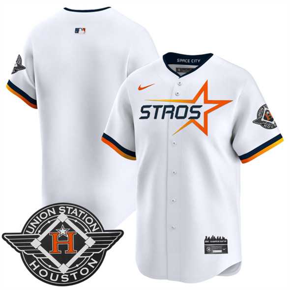 Men%27s Houston Astros Blank White 2025 City Connect Limited Stitched Jersey Dzhi